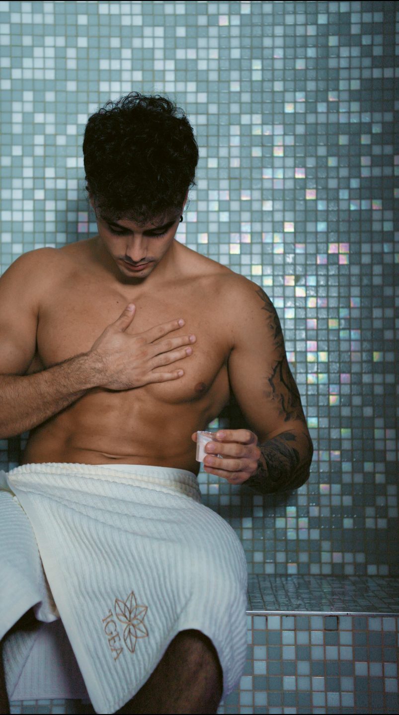 Il bagno turco rivestito a mosaico